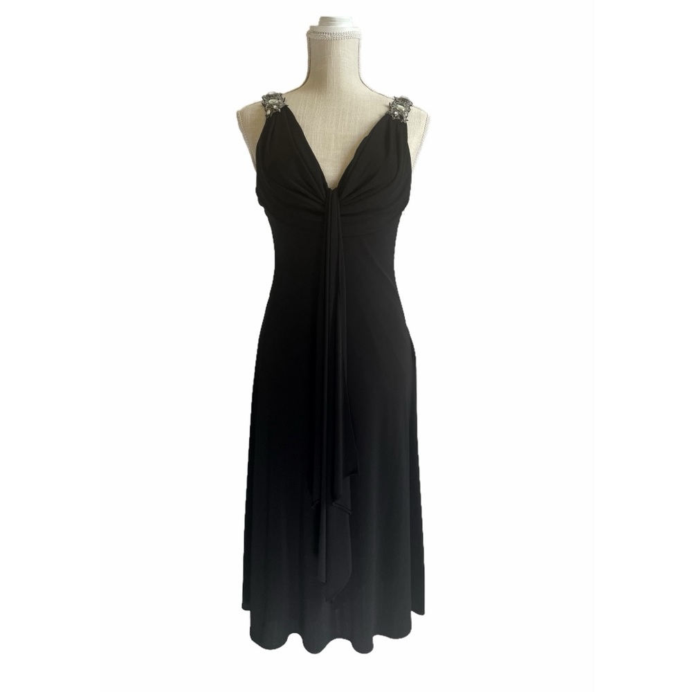 BLACK MIDI DRESS BY ALBERTO MAKALI OF NEW YORK, PARIS AND MILANO🌺🌺🌺